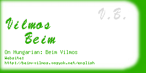 vilmos beim business card